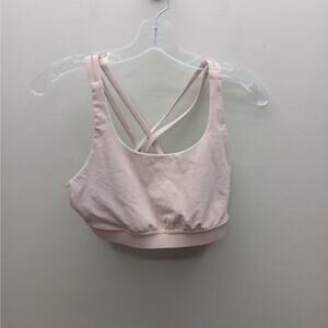 Lululemon Athletica Energy Sports Bra Yoga Running Top Pink Size 8 NO PADDING